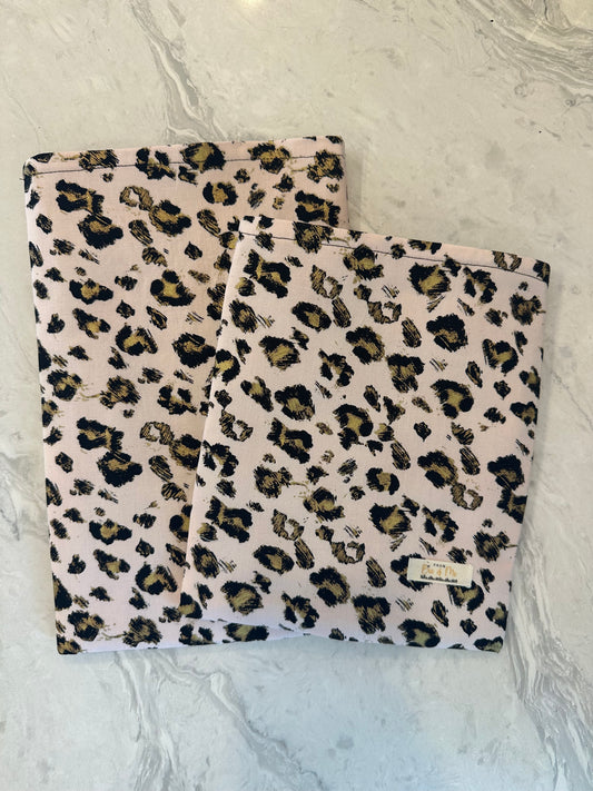 Pink Leopard Book Sleeve